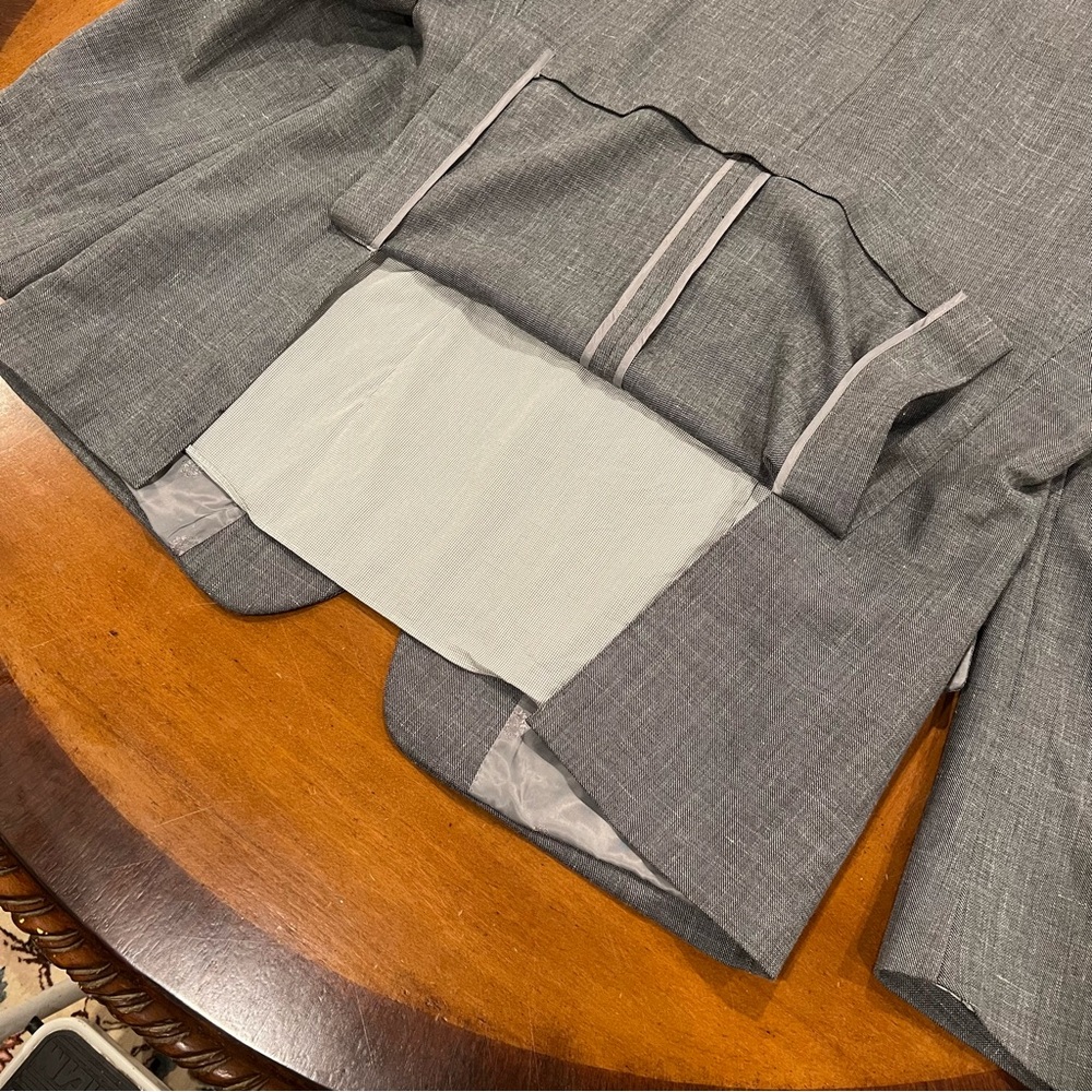 Lauren Ralph Lauren Men’s Wool/Linen Blend Sport Coat Gray 48R Double Vent - Picture 10 of 16